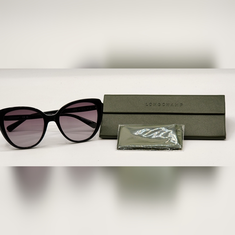 Longchamp Black Cat Eye Sunglasses NWOT